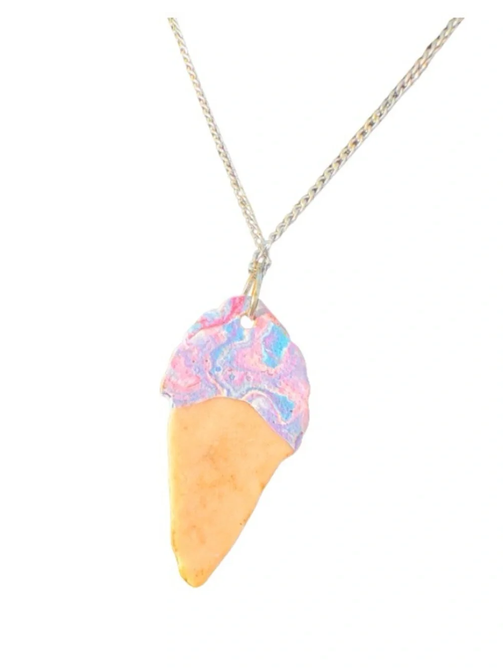 Acrylic Ice Cream Cone Necklace